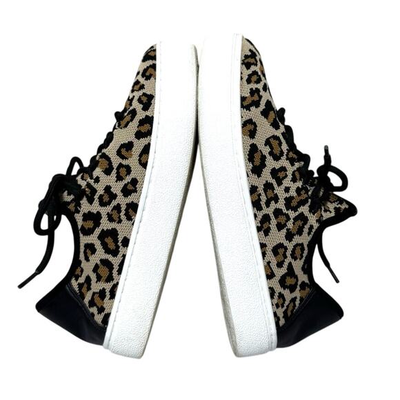 BP Women’s Knit Animal Print Lace-Up Platform Sneakers Size 8.5 M - Picture 8 of 11